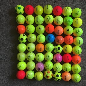 50 Colored Assorted Used Balls Free Shipping
