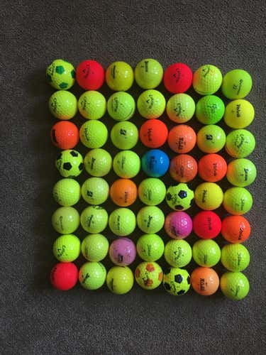 50 Colored Assorted Used Balls