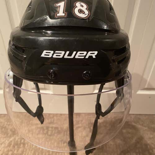 Black Medium Bauer IMS 9.0 Pro Stock Manitoba Moose Helmet w/ visor