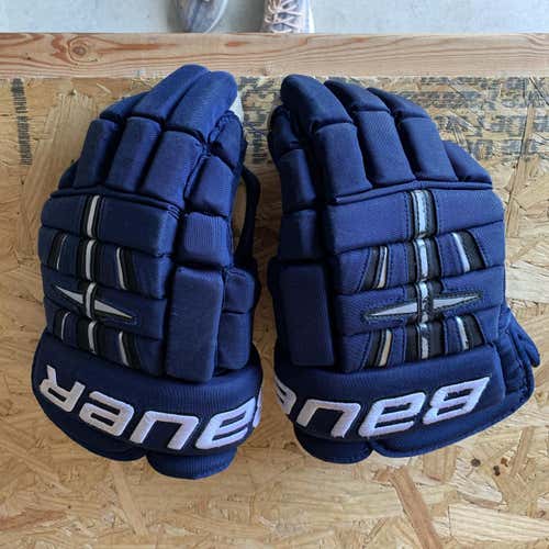 Blue Used Bauer 4 Roll 14"  Gloves