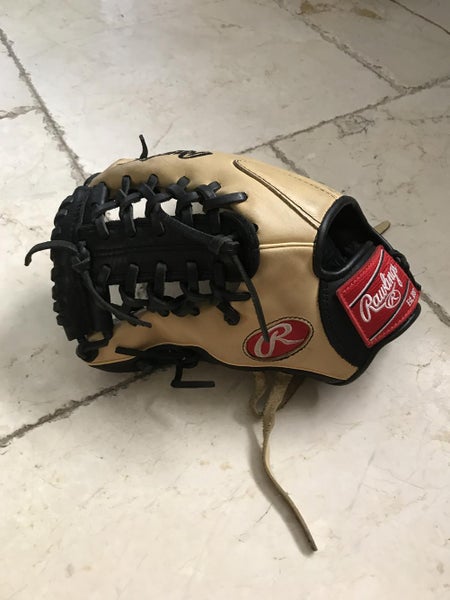Yellow Used Kid Pitch (9YO-13YO) Rawlings Left Hand Throw Pitcher's Baseball Glove 11.5"