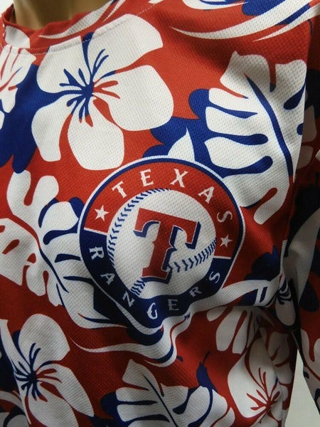 Personalized Texas Rangers Baseball Full Printing Hawaiian Shirt - Grey  Blue - Senprintmart Store