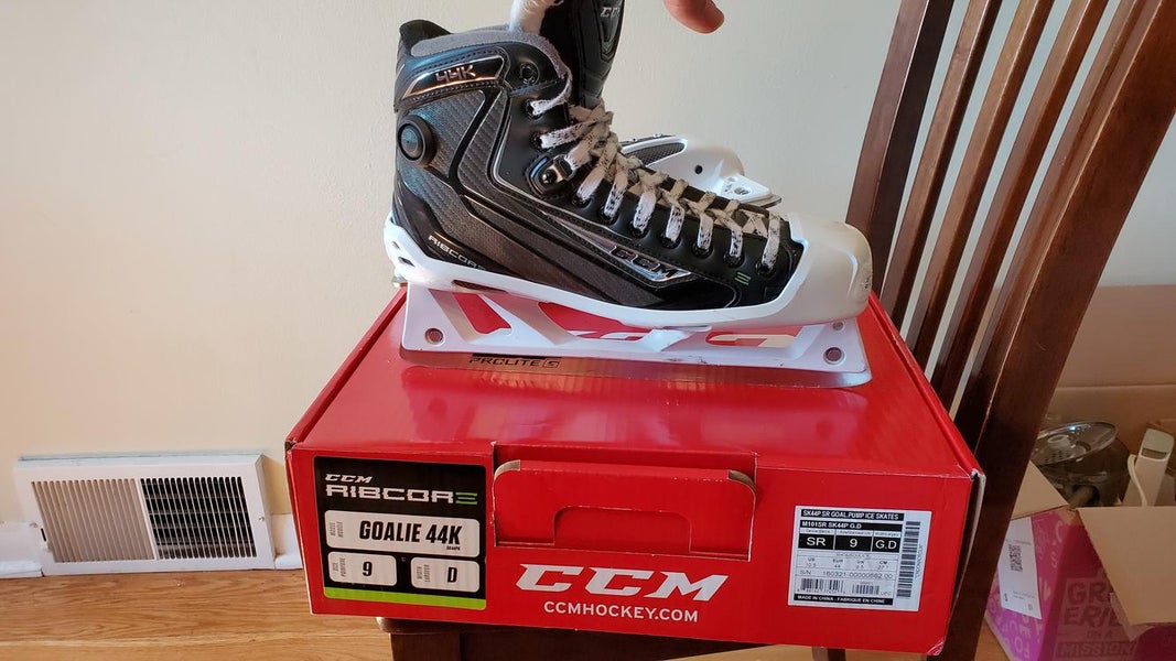 Senior Used CCM RibCor 44K Hockey Goalie Skates Regular Width Size 9