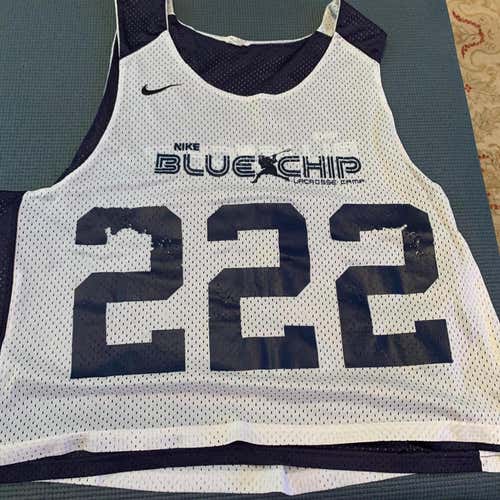 Nike Blue Chip Lacrosse Reversible Blue & White Pinnie #222 (Size L/XL)