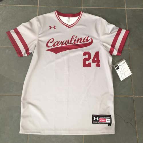 RARE NEW Under Armour SOUTH CAROLINA GAMECOCKS #24 Baseball Jersey sz MED