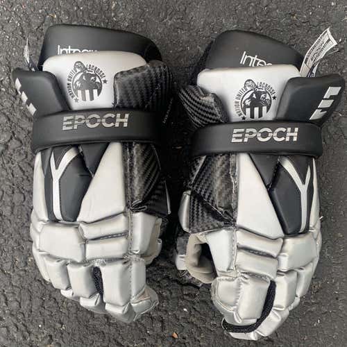 Silver Used Epoch Integra 13" Lacrosse Gloves Nations United