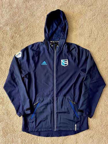 Authentic Team Europe 2016 World Cup of Hockey Adidas Men's Navy Blue Climalite Jacket - NWOT