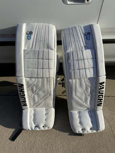 Used 33+2  Vaughn Velocity VE8 Pro Carbon Goalie Leg Pads
