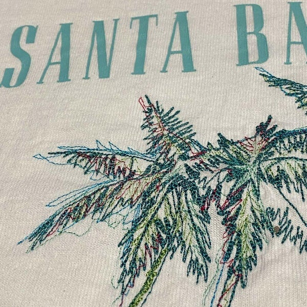 Santa Barbara T Shirt Adult M White California Beaches Vintage 90s