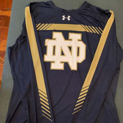 Notre Dame Team Issued XL Blue Shooting Shirt (#28)