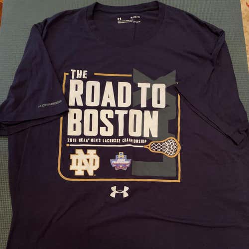 Notre Dame Blue "Road to Boston" t-shirt (size XL)