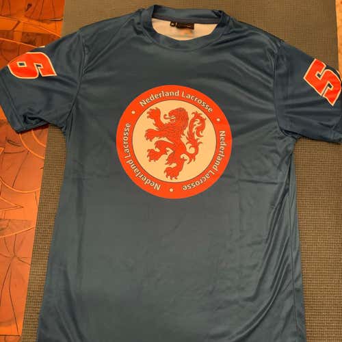 Nederland Lacrosse National Team Issued Blue Shooting Shirt (#56)