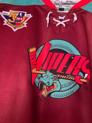 Detroit Vipers KEVIN WEEKES XXL Goal Cut Men’s League Sweaters