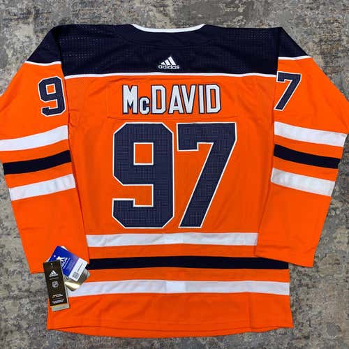 CONNOR McDAVID #97 Edmonton Oilers Home Orange Replica Adidas Jersey BRAND NEW WITH TAGS!