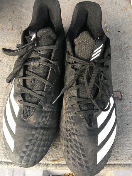 Black Used Adult Men's Size 13 (Women's 14) Molded Cleats Adidas Cleats