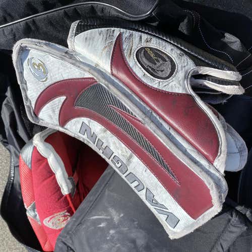 White Used Regular 7500 Velocity 3 Pro Stock Glove & Blocker