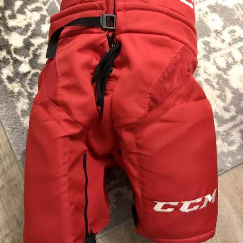 Red Used Large CCM HP32 Pro Stock Hockey Pants