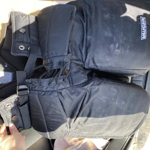 Black Used Medium Vaughn V6 Pro Stock Hockey Goalie Pants