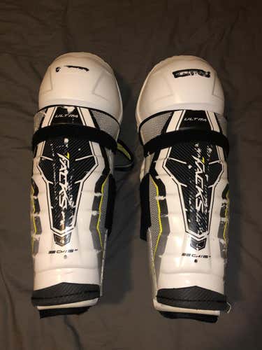 Used Senior CCM Ultra Tacks Shin Pads Pro Stock