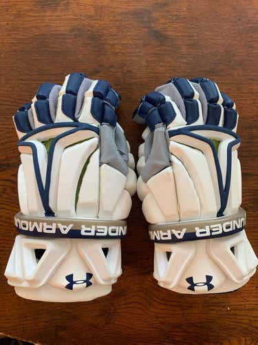 Notre Dame Team Issued White Biofit Lacrosse Gloves