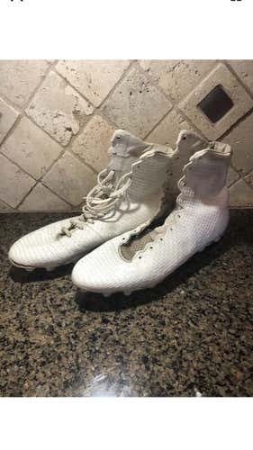 Under Armour All White Highlight Cleats RARE