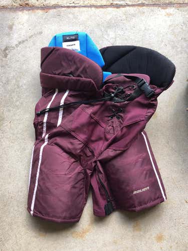 Bauer Pro StockHockey Pants (Maroon) (XL)