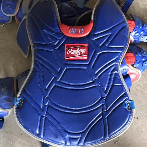 (Royal Blue) Used Rawlings Catcher's Gear. Chest Protector And Shin Guards (helmet Not Included)