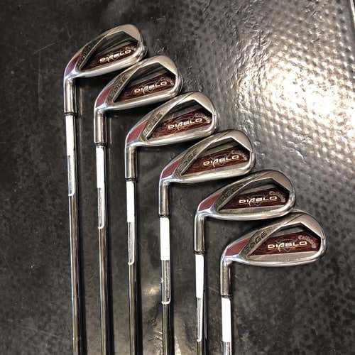 Used Left Handed Diablo Edge Regular Flex Steel Shaft Iron Set