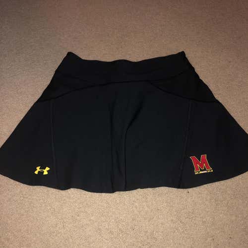 Maryland Team Issued Women's Under Armour Tennis Black Skirt Skort Size M