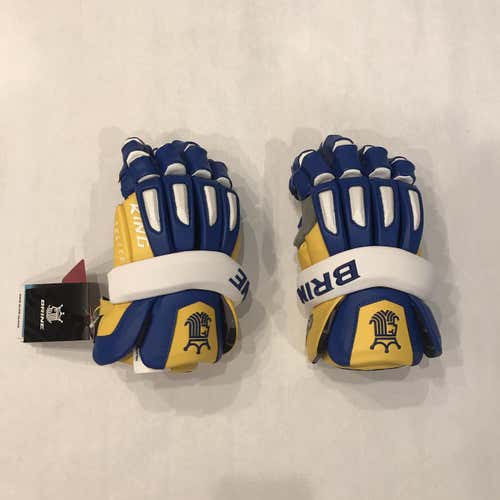 Blue New Brine King Elite Lacrosse Gloves 13”