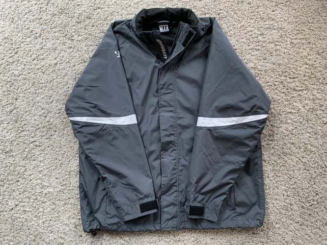 Warrior XL Barrier Senior Gray/White Warm-Up Jacket