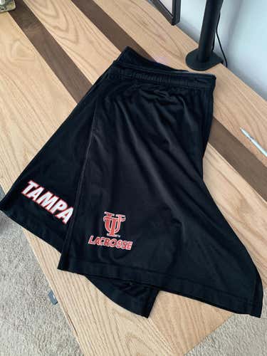 University of Tampa Spartans Men's Lacrosse Practice Shorts (2015-2016): Black Nike Dry-Fit Shorts
