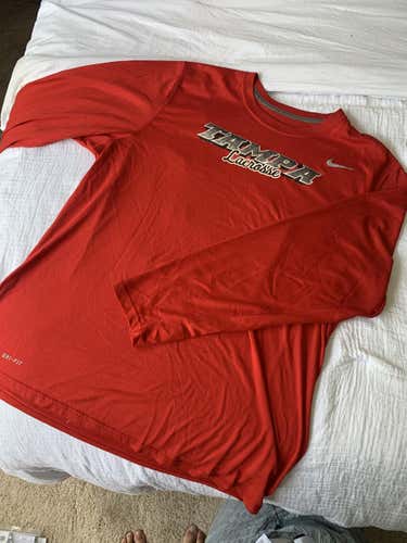 University of Tampa Spartans Men's Lacrosse Long Sleeve Shirt (2015-2016): Nike Dr-Fit Long Sleeve