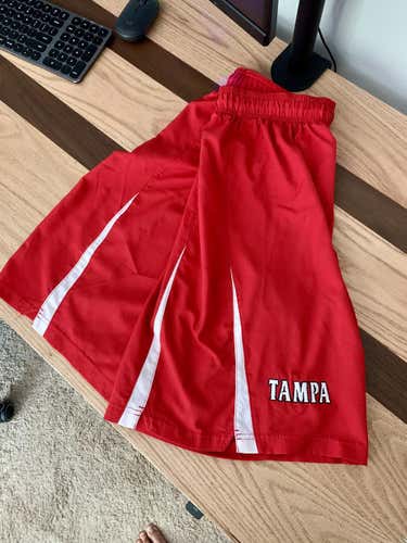 University of Tampa Men's Lacrosse Game Worn Shorts (2015-2016): Nike Dri-Fit Team Shorts Red XL