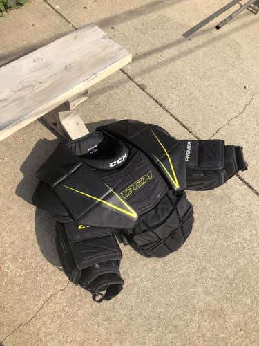 Senior Used Medium CCM Premier Pro Chest and Arm Protector Goalie Chest Protector