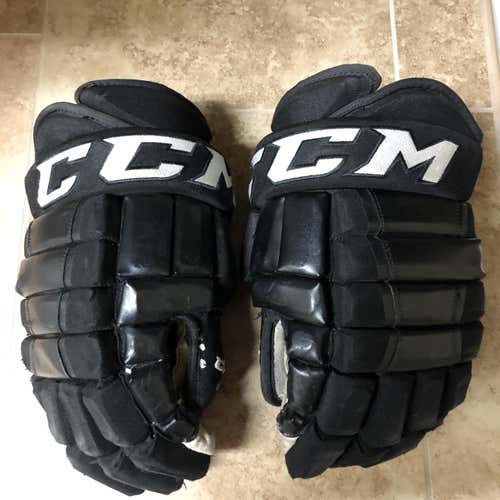 Used Bakersfield Condors ECHL. Black CCM 14" Pro Stock Gloves