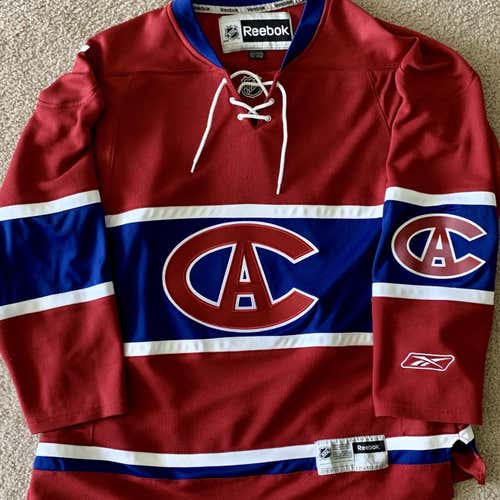 Lot Of 2 Vintage Style Canadiens Jerseys 100th Anniversary - Reebok