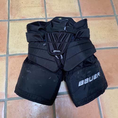 Black Used Small Bauer Supreme S190 Hockey Goalie Pants