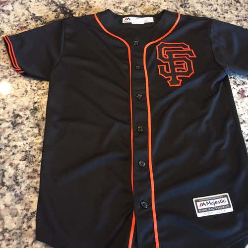 San Francisco Giants Majestic Cool Base Jersey - Black - Youth Large