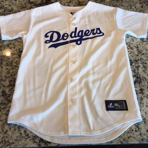 Los Angeles Dodgers Majestic Jersey - White - Shane Victorino 8 - Youth Large