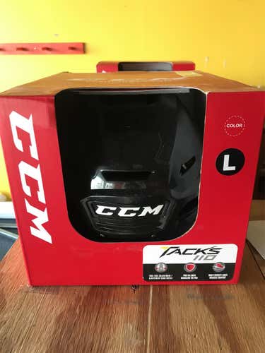 Black New Large CCM Tacks 110 Pro Stock Helmet