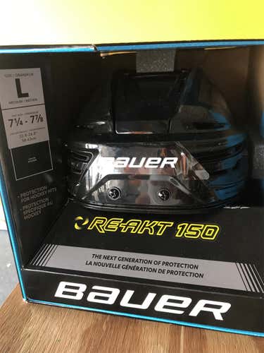 Black New Large Bauer Re-Akt 150 Pro Stock Helmet Colorado Avalanche Stock
