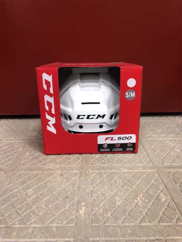 White New Small CCM FL500  Helmet