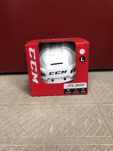 White New Large CCM FL500  Helmet