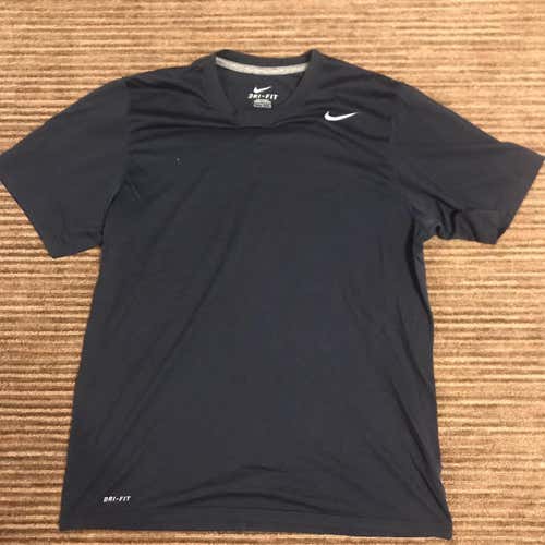 Navy Nike Dri Fit Shirt (Large)