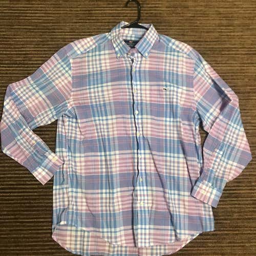 Purple Vineyard Vines Button Down Long Sleeve Shirt (Large)