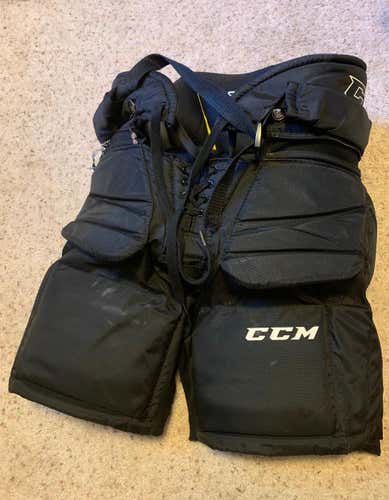 Black Junior Used Medium CCM Premier Hockey Goalie Pants