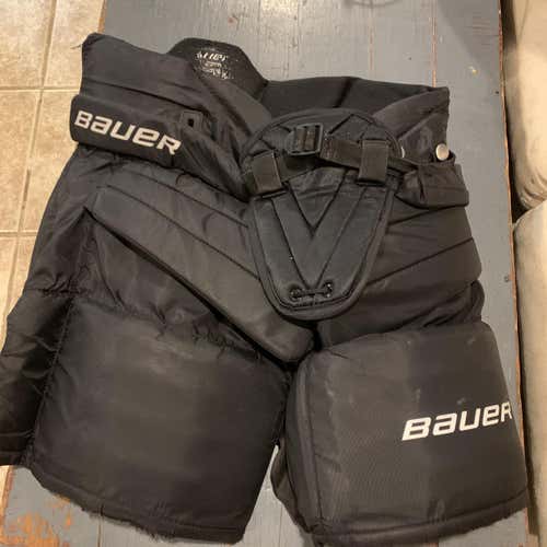 Black Used Small Bauer S170 Hockey Goalie Pants