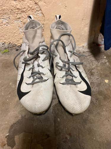 White Men's Molded Cleats High Top