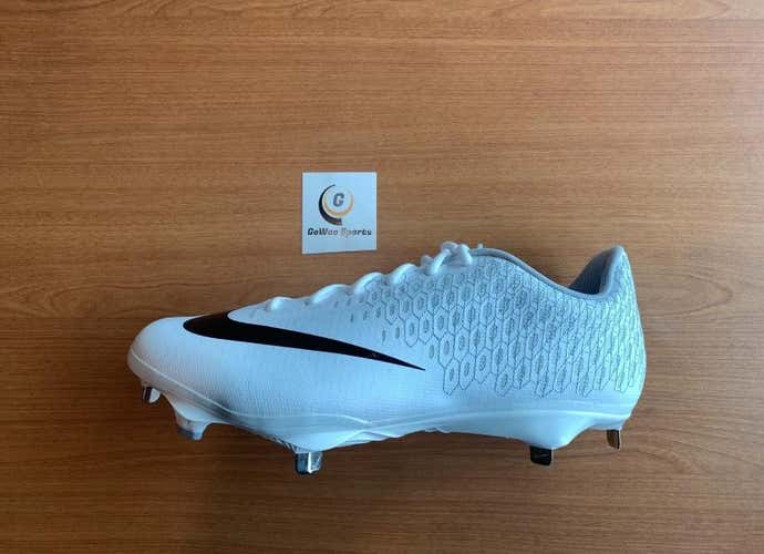 Nike Lunar Vapor Ultrafly Elite 2 Baseball Spike Cleats Men’s (Size 12) New  White/Black